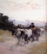 Nicolae Grigorescu Ox Cart oil painting on canvas